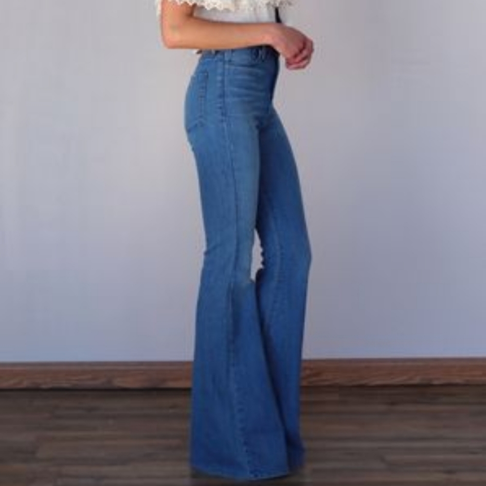 Pylo high waisted flare bell bottom jeans